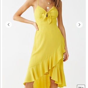 Yellow criss cross back dress